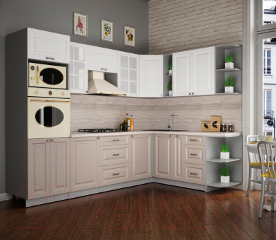 Кухонный гарнитур Интерлиния Мила Деко 1.88x2.8 правая