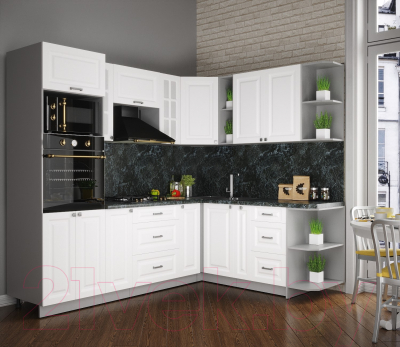 Кухонный гарнитур Интерлиния Мила Деко 1.88x2.4 правая