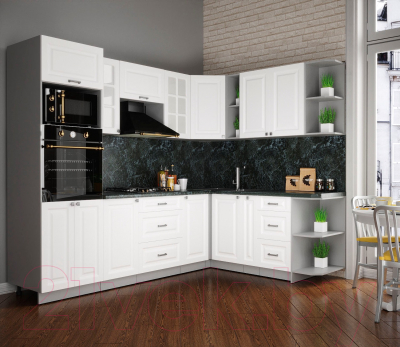 Кухонный гарнитур Интерлиния Мила Деко 1.88x2.6 правая