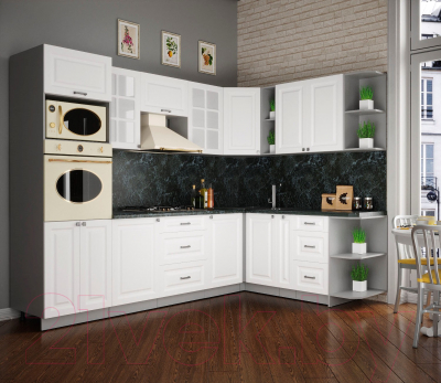 Кухонный гарнитур Интерлиния Мила Деко 1.88x2.8 правая