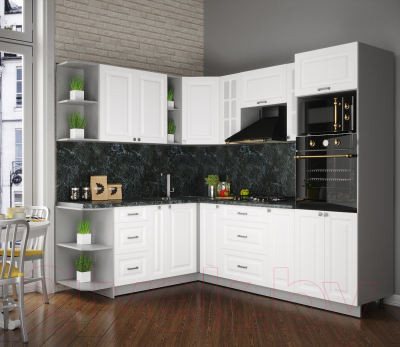 Кухонный гарнитур Интерлиния Мила Деко 1.88x2.4 левая