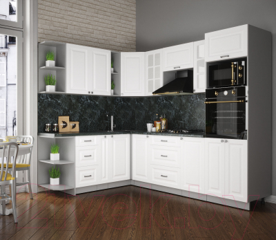 Кухонный гарнитур Интерлиния Мила Деко 1.88x2.6 левая