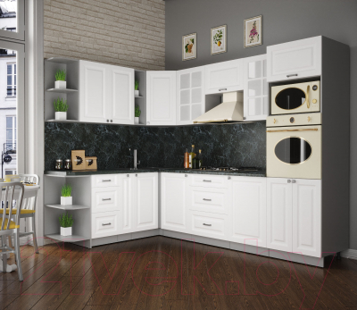 Кухонный гарнитур Интерлиния Мила Деко 1.88x2.8 левая