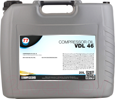 Индустриальное масло 77 Lubricants Compressor Oil VDL 46 / 700486 - фото