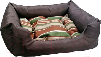 Лежанка для животных Happy Friends Пухлик №1 Кантри-коричневый / stm 404 - фото