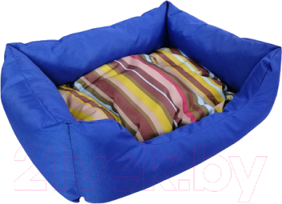 Лежанка для животных Happy Friends Пухлик №2 Кантри-синий / stm 407 - фото