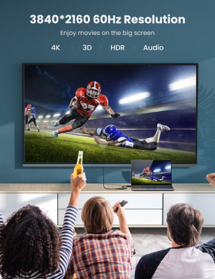 Кабель Ugreen DP To HDMI MM137 / 70694