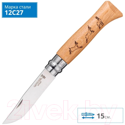 Нож складной Opinel №8 VRI Animalia Chamois серна / 0016219