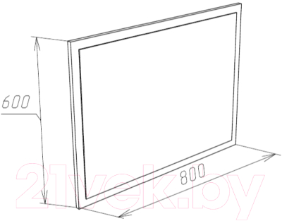 Зеркало НК Мебель Венеция / 72040079 (дуб серый крафт)