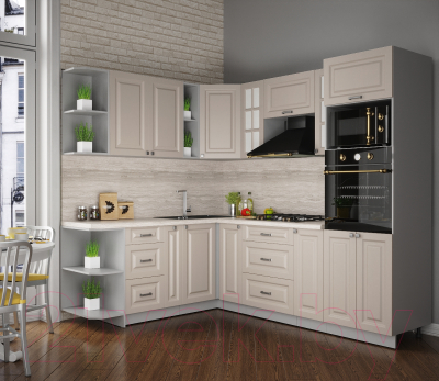 Кухонный гарнитур Интерлиния Мила Деко 1.88x2.4 левая