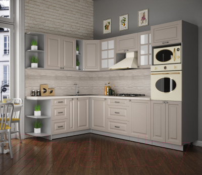 Кухонный гарнитур Интерлиния Мила Деко 1.88x2.8 левая