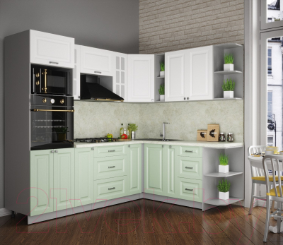 Кухонный гарнитур Интерлиния Мила Деко 1.88x2.4 правая