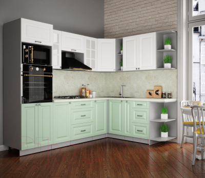 Кухонный гарнитур Интерлиния Мила Деко 1.88x2.6 правая