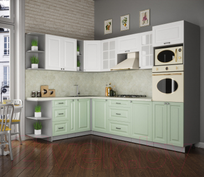 Кухонный гарнитур Интерлиния Мила Деко 1.88x2.8 левая