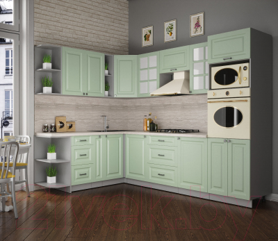 Кухонный гарнитур Интерлиния Мила Деко 1.88x2.8 левая