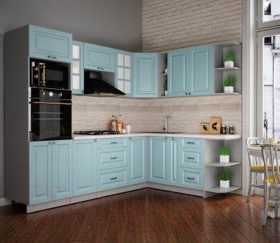 Кухонный гарнитур Интерлиния Мила Деко 1.88x2.6 правая