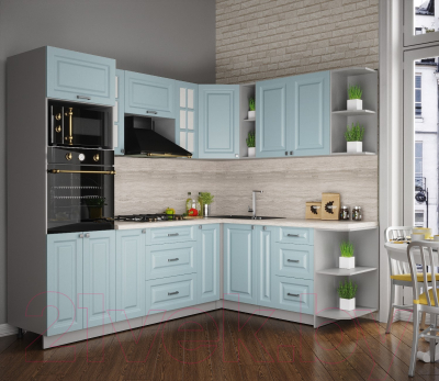 Кухонный гарнитур Интерлиния Мила Деко 1.88x2.4 правая