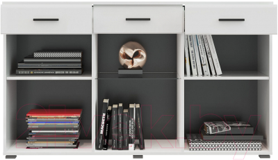 Тумба НК Мебель Gloss КМ-150 / 71373117 (белый/белый глянец)