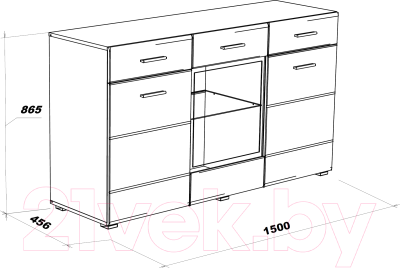 Тумба НК Мебель Gloss КМ-150 / 71373117 (белый/белый глянец)