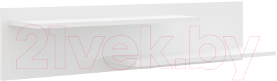 Полка НК Мебель Gloss / 71373116 (белый/белый глянец) - фото