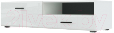 Тумба НК Мебель Gloss 140 / 71373138 (белый/белый глянец) - фото
