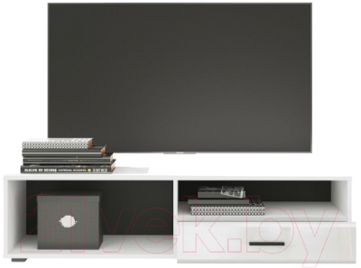 Тумба НК Мебель Gloss 140 / 71373138 (белый/белый глянец)