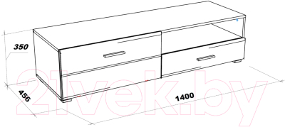 Тумба НК Мебель Gloss 140 / 71373138 (белый/белый глянец)