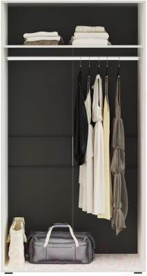 Шкаф НК Мебель Gloss 2-х дверный / 71373114 (белый/белый глянец)