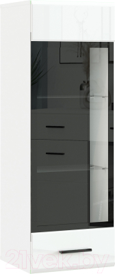 Шкаф навесной НК Мебель Gloss / 71373112 (белый/белый глянец) - фото