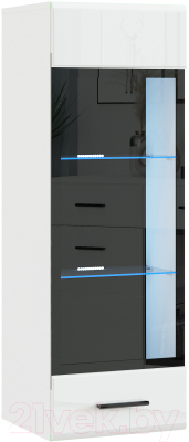 Шкаф навесной НК Мебель Gloss / 71373112 (белый/белый глянец)