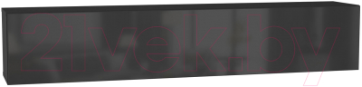 Шкаф навесной НК Мебель Point тип-50 / 71774459 (черный/черный глянец) - фото