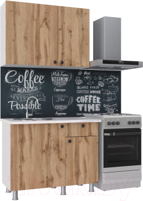 Кухонный гарнитур НК Мебель Деми 100 / 76144502 (дуб вотан) - фото