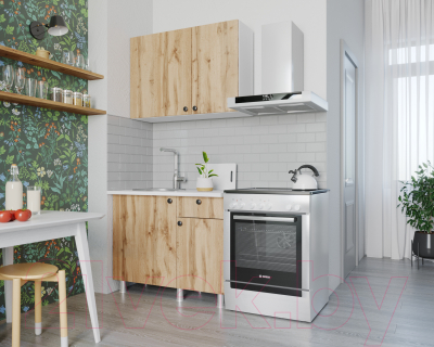 Кухонный гарнитур НК Мебель Деми 100 / 76144502 (дуб вотан)