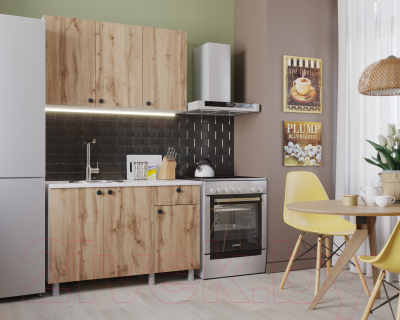 Кухонный гарнитур НК Мебель Деми 120 / 76144503 (дуб вотан)