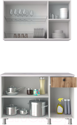 Кухонный гарнитур НК Мебель Деми 120 / 76144503 (дуб вотан)