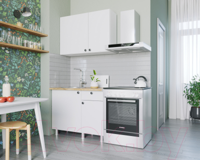 Кухонный гарнитур НК Мебель Деми 100 / 76144506 (белый)