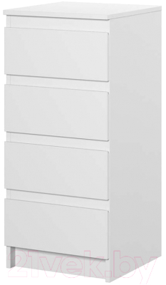 Комод НК Мебель Stern Т-2 4-я / 72674926 (16мм,белый) - фото