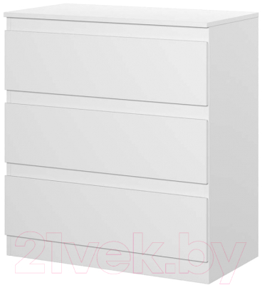 Комод НК Мебель Stern Т-3 3-я / 72674928 (16мм, белый) - фото