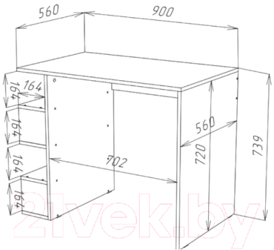 Письменный стол НК Мебель Stern Т-12 / 72674939