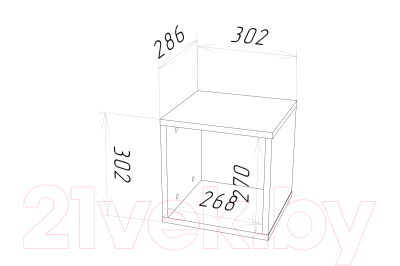 Полка-ячейка НК Мебель Stern Т-11 / 72674935 (16мм,дуб сонома)