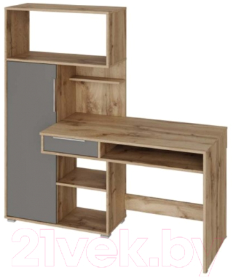 Письменный стол НК Мебель Квадро / 74264629 (дуб вотан/графит) - фото