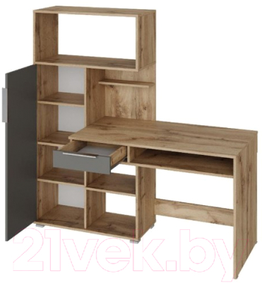 Письменный стол НК Мебель Квадро / 74264629 (дуб вотан/графит)