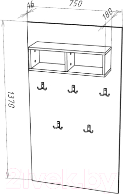 Вешалка для одежды НК Мебель Gloss / 73374545