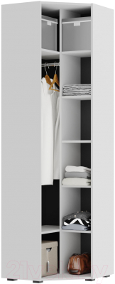 Шкаф НК Мебель Gloss 64x64 / 73374541 (белый/белый глянец)