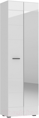 Шкаф НК Мебель Gloss 64x64 / 73374540 (белый/белый глянец) - фото