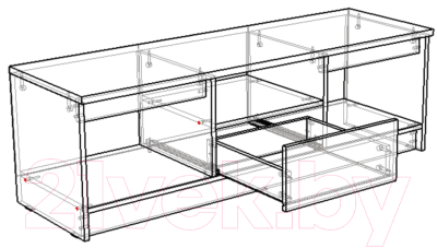 Тумба НК Мебель Ларго / 71160298 (белый)