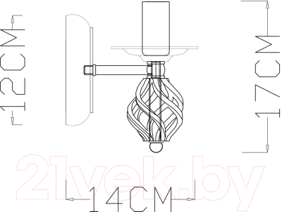 Бра Arte Lamp Cartwheel A4550AP-1CK