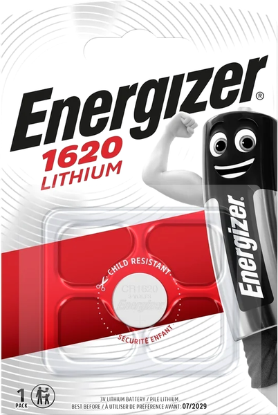 Батарейка Energizer Lithium CR1620 / E300844001 - фото