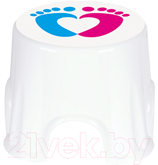 Табурет-подставка Эльфпласт Пенек с рисунком / EP163