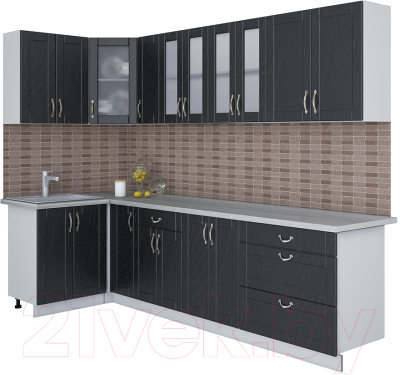 Готовая кухня Интерлиния Мила Крафт 1.2x2.9 - фото